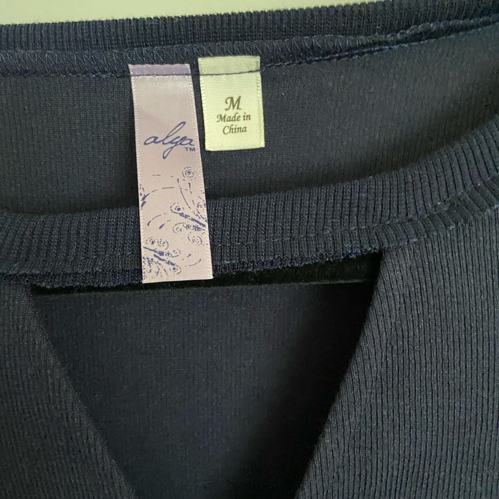 Navy Blue Embroidered Dress